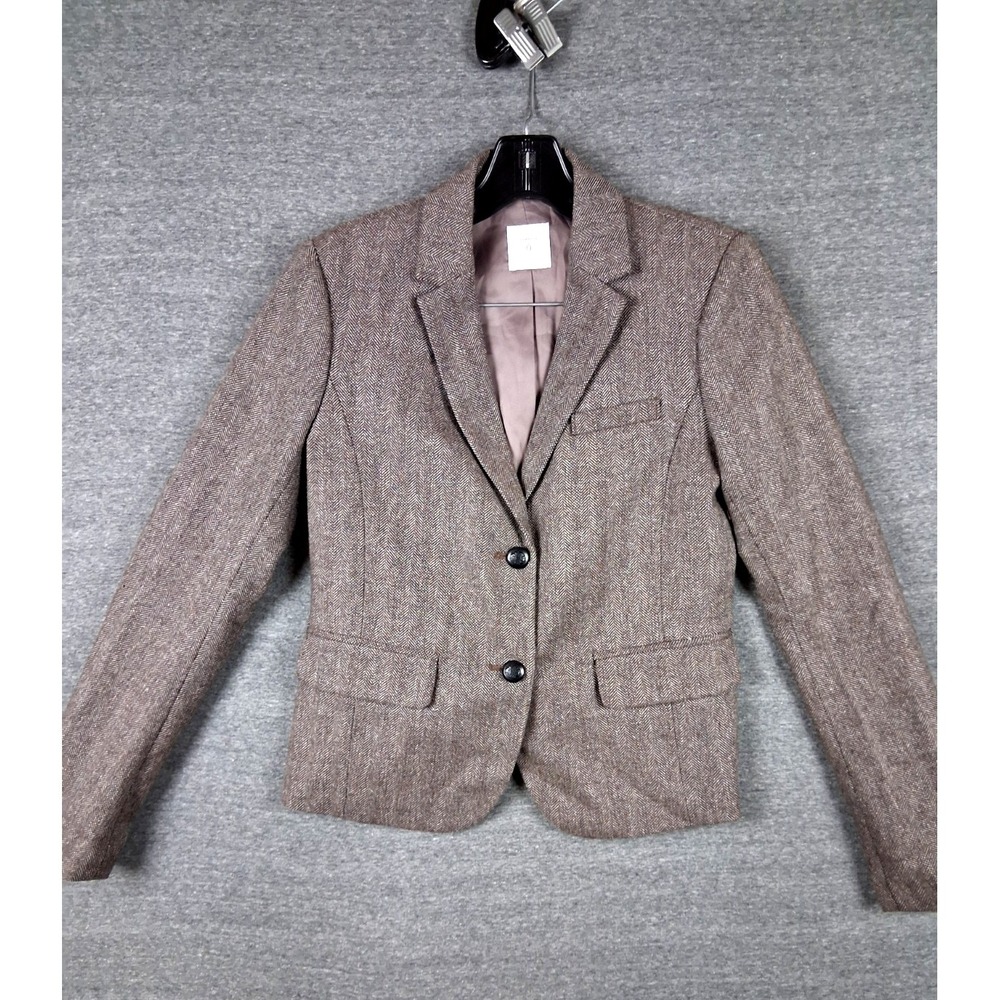 Gap Womens Blazer 0 Gray The Academy Jacket Academia Preppy Y2K Office Career